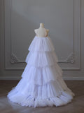 Mermaid High Neckline Sequin Ruffles Long Evening Dress Prom Dresses SD2505