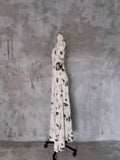 A line V Neckline Floral Long Prom Dresses Birthday Dress For Women SD252