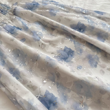 Straps Sleeveless Floral Blue Dress Short Holiday Dresses SD260