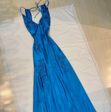 Mermaid Spaghetti Straps Backless Long Party Dresses Prom Dresses SD2714 HZ0628