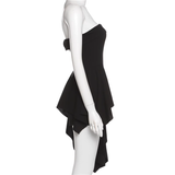 A line Irregular Strapless Little Black Dresses Short Birthday Outfit SD271