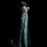 Mermaid Sweetheart Taffeta Long Evening Dress Prom Dresses SD2755