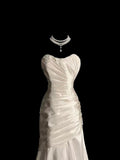 Mermaid Sweetheart Taffeta Ivory Long Wedding Dress Bridal Dresses SD2760