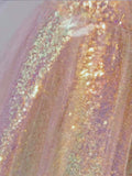 A Line Sweetheart Pink Sequin Long Length Evening Dress Prom Dresses SD2776