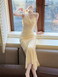 Mermaid Straps Long Evening Dress Prom Dresses SD2805