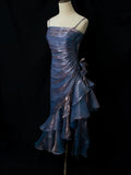 Mermaid Spaghetti Straps Satin Long Party Dress Prom Dresses S2806 HZ0628