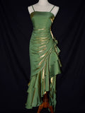 Mermaid Spaghetti Straps Satin Long Party Dress Prom Dresses SD2806