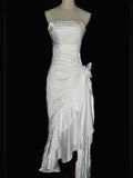 Mermaid Spaghetti Straps Satin Long Party Dress Prom Dresses S2806