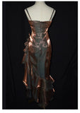 Mermaid Spaghetti Straps High Low Party Dress Prom Dresses SD2820 HZ0628