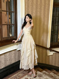 A Line Spaghetti Straps Chiffon Ankle Length Evening Dress Prom Dresses SD2832