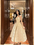 A Line Spaghetti Straps Neckline Satin Evening Dress Lace Prom Dresses SD2839