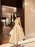 A Line Spaghetti Straps Neckline Satin Evening Dress Lace Prom Dresses SD2839