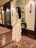 A line High Neckline Chiffon Ankle Length Evening Dress Prom Dresses SD2842