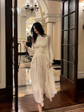 A line High Neckline Chiffon Ankle Length Evening Dress Prom Dresses SD2842