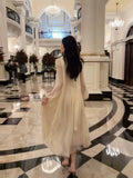 A line High Neckline Chiffon Ankle Length Evening Dress Prom Dresses SD2842
