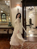 A line High Neckline Chiffon Ankle Length Evening Dress Prom Dresses SD2842