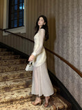 Mermaid V Neckline Chiffon Ankle Length Evening Dress Prom Dresses SD2845