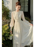 A line Scoop Neckline Chiffon Ankle Length Evening Dress Prom Dresses SD2849