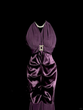 Mermaid V Neckline Chiffon Grape Evening Dress Prom Dresses SD2909
