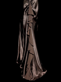 Mermaid V Neckline Chiffon Brown Evening Dress Prom Dresses SD2914