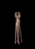 Mermaid V Neckline Chiffon Brown Evening Dress Prom Dresses SD2914