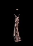 Mermaid V Neckline Chiffon Brown Evening Dress Prom Dresses SD2914