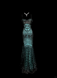 Mermaid Spaghetti Straps Green Prom Dress Long Party Dress SD2919