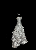 Mermaid Sweetheart Neckline Gray Taffeta Prom Dress Ruffle Long Party Dress SD2922