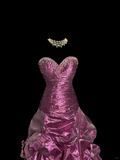 Mermaid Sweetheart Neckline Taffeta Prom Dress Ruffle Long Party Dress SD2941