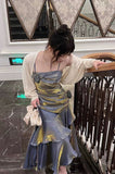 Mermaid Spaghetti Straps Long Party Dresses Birthday Outfits SD2950 HZ0628