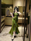 Mermaid Spaghetti Straps Long Party Dresses Birthday Outfits SD2950 HZ0628