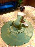 Green Mermaid Straps Long Satin Party Dress, Green Satin Evening Dress Prom Dress SD2952 HZ0628