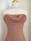 Sheath Strapless Sequin Party Dress Holiday Birthday Outfits For Women SD359