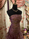 Mermaid Strapless Ruffles Long Evening Dress Prom Dresses SD3818 HZ0628