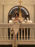 Sheath Off The Shoulder Long Sleeves Lace Prom Dresses Evening Dress SD426