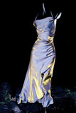 Sheath Spaghetti Straps Light Grape Ankle Length Prom Dresses Birthday Outfits SSD473
