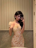 Mermaid Off The Shoulder Lace Floral Long Prom Dresses Birthday Outfits SD611