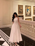 A Line Jewel Sleeveless White Chiffon Prom Dresses Birthday Outfits SD721
