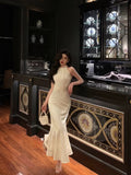 Sheath Jewel Neckline White Pleated Prom Dresses Birthday Outfit SD779
