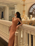 Sheath Jewel Pink Pleated Prom Dresses Birthday Outfits Evening Gown SD790