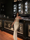 Mermaid Sweetheart Date Night Dress White Prom Dresses Party Dress Birthday Outfits SD796