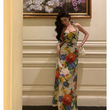 A Line Halter Floral Long Prom Dresses Birthday Outfits Evening Gown SD820