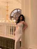 Sheath Spaghetti Straps Sleeveless Lace Date Night Dress Prom Dresses Birthday Party Outfit SD859