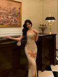 Sheath Spaghetti Straps Pink Floral Prom Dresses Birthday Outfits Evening Gown SD870