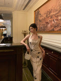 Sheath Halter Satin Floral Prom Dresses Birthday Outfits Evening Gown SD930
