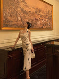 Sheath Halter Satin Floral Prom Dresses Birthday Outfits Evening Gown SD930