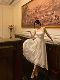 A Line Halter White Lace Prom Dresses Birthday Outfits Evening Gown SD945
