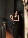 Sheath V Neckline Black Long Prom Dresses Birthday Outfits Evening Gown SD971