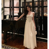 A Line Spaghetti Straps Long Prom Dresses Birthday Outfits Evening Gown SD984
