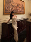 Sheath Spaghetti Straps Floral Prom Dresses Birthday Outfits Evening Gown SD985